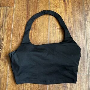 Black Halter Sports Bra